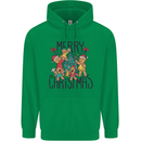 Gingerbread Man Merry Christmas Childrens Kids Hoodie Irish Green