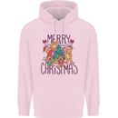 Gingerbread Man Merry Christmas Childrens Kids Hoodie Light Pink