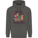 Gingerbread Man Merry Christmas Childrens Kids Hoodie Storm Grey