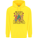 Gingerbread Man Merry Christmas Childrens Kids Hoodie Yellow