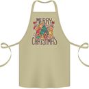 Gingerbread Man Merry Christmas Cotton Apron 100% Organic Khaki