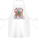 Gingerbread Man Merry Christmas Cotton Apron 100% Organic White