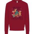 Gingerbread Man Merry Christmas Kids Sweatshirt Jumper Red