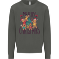 Gingerbread Man Merry Christmas Kids Sweatshirt Jumper Storm Grey