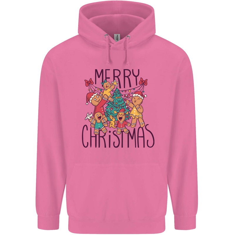 Gingerbread Man Merry Christmas Mens 80% Cotton Hoodie Azelea