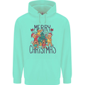 Gingerbread Man Merry Christmas Mens 80% Cotton Hoodie Peppermint