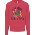 Gingerbread Man Merry Christmas Mens Sweatshirt Jumper Heliconia