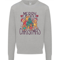 Gingerbread Man Merry Christmas Mens Sweatshirt Jumper Sports Grey