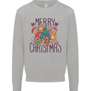 Gingerbread Man Merry Christmas Mens Sweatshirt Jumper Sports Grey