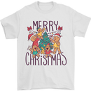 Gingerbread Man Merry Christmas Mens T-Shirt Cotton Gildan White
