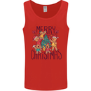 Gingerbread Man Merry Christmas Mens Vest Tank Top Red