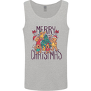 Gingerbread Man Merry Christmas Mens Vest Tank Top Sports Grey
