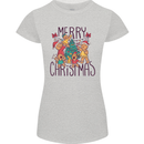 Gingerbread Man Merry Christmas Womens Petite Cut T-Shirt Sports Grey
