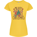 Gingerbread Man Merry Christmas Womens Petite Cut T-Shirt Yellow