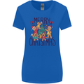 Gingerbread Man Merry Christmas Womens Wider Cut T-Shirt Royal Blue