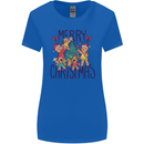 Gingerbread Man Merry Christmas Womens Wider Cut T-Shirt Royal Blue