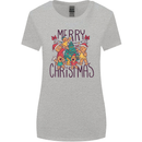 Gingerbread Man Merry Christmas Womens Wider Cut T-Shirt Sports Grey