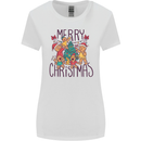 Gingerbread Man Merry Christmas Womens Wider Cut T-Shirt White