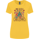 Gingerbread Man Merry Christmas Womens Wider Cut T-Shirt Yellow