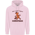 Gingerbread Man Unicorn Christmas Childrens Kids Hoodie Light Pink