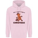 Gingerbread Man Unicorn Christmas Childrens Kids Hoodie Light Pink