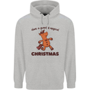 Gingerbread Man Unicorn Christmas Childrens Kids Hoodie Sports Grey
