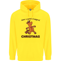 Gingerbread Man Unicorn Christmas Childrens Kids Hoodie Yellow