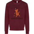 Gingerbread Man Unicorn Christmas Kids Sweatshirt Jumper Maroon