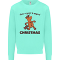 Gingerbread Man Unicorn Christmas Kids Sweatshirt Jumper Peppermint