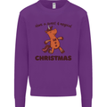 Gingerbread Man Unicorn Christmas Kids Sweatshirt Jumper Purple