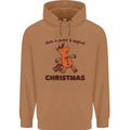 Gingerbread Man Unicorn Christmas Mens 80% Cotton Hoodie Caramel Latte