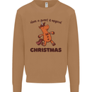 Gingerbread Man Unicorn Christmas Mens Sweatshirt Jumper Caramel Latte