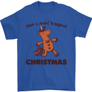 Gingerbread Man Unicorn Christmas Mens T-Shirt Cotton Gildan Royal Blue