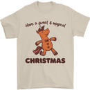 Gingerbread Man Unicorn Christmas Mens T-Shirt Cotton Gildan Sand