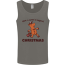 Gingerbread Man Unicorn Christmas Mens Vest Tank Top Charcoal