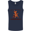 Gingerbread Man Unicorn Christmas Mens Vest Tank Top Navy Blue