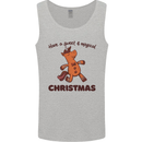 Gingerbread Man Unicorn Christmas Mens Vest Tank Top Sports Grey