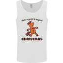 Gingerbread Man Unicorn Christmas Mens Vest Tank Top White