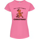 Gingerbread Man Unicorn Christmas Womens Petite Cut T-Shirt Azalea