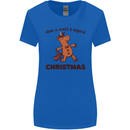 Gingerbread Man Unicorn Christmas Womens Wider Cut T-Shirt Royal Blue