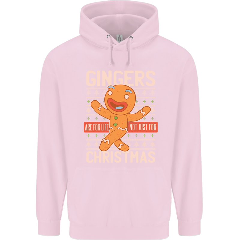 Gingers Are for Life Not Just for Christmas Childrens Kids Hoodie Light Pink