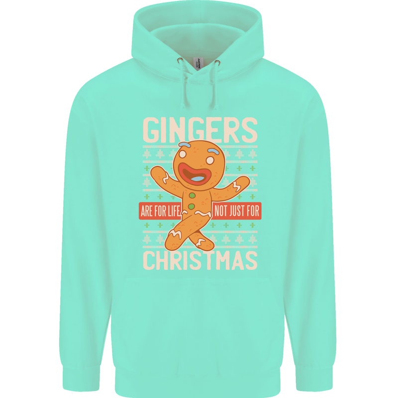 Gingers Are for Life Not Just for Christmas Childrens Kids Hoodie Peppermint