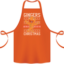 Gingers Are for Life Not Just for Christmas Cotton Apron 100% Organic Orange