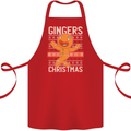 Gingers Are for Life Not Just for Christmas Cotton Apron 100% Organic Red