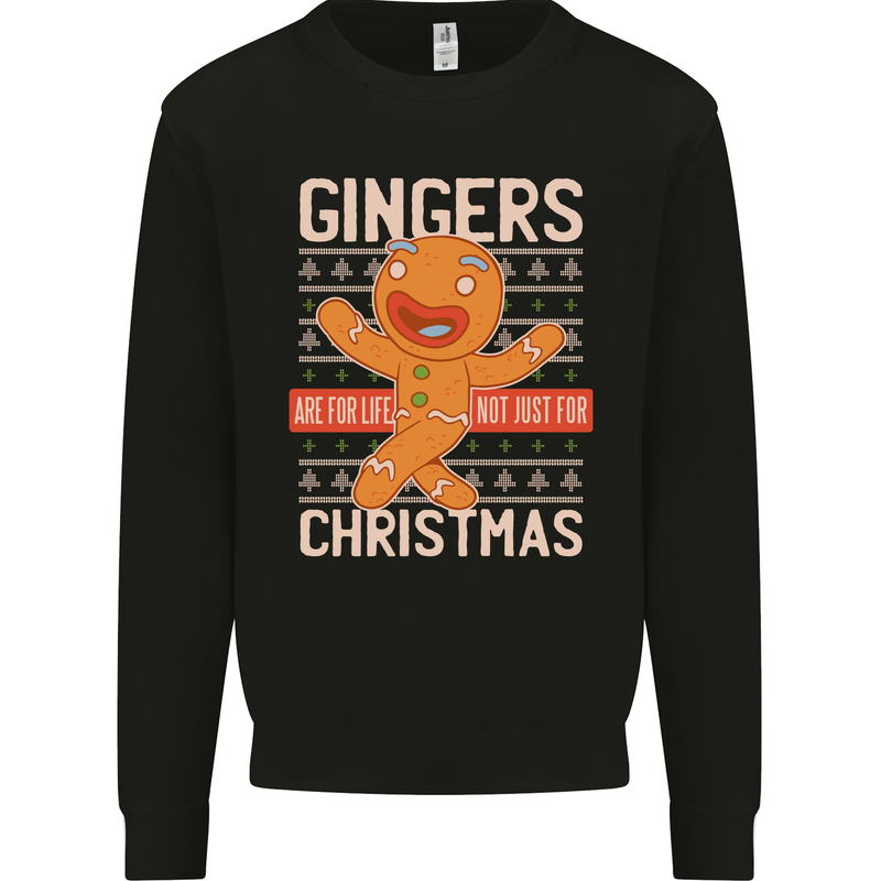 Gingers Are for Life Not Just for Christmas Kids Sweatshirt Jumper Black
