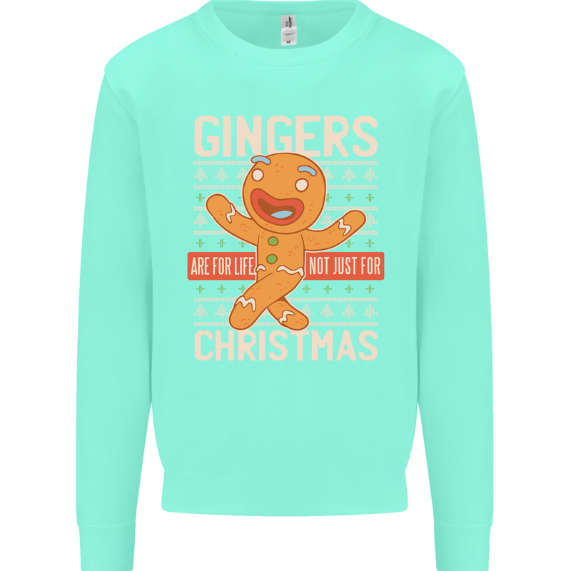 Gingers Are for Life Not Just for Christmas Kids Sweatshirt Jumper Peppermint