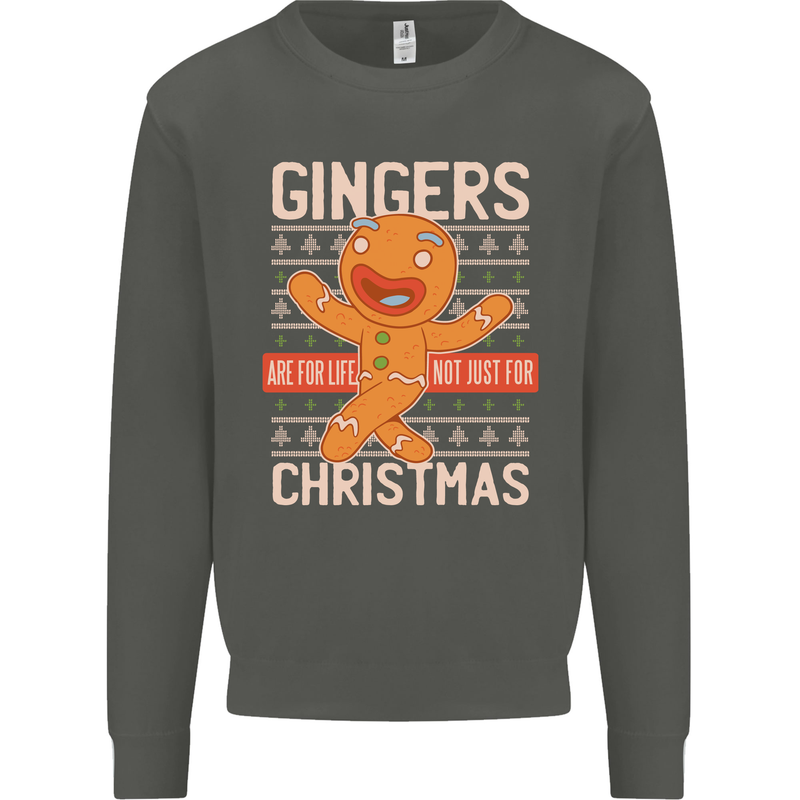 Gingers Are for Life Not Just for Christmas Kids Sweatshirt Jumper Storm Grey