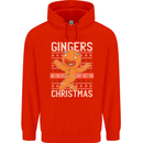 Gingers Are for Life Not Just for Christmas Mens 80% Cotton Hoodie Bright Red