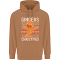 Gingers Are for Life Not Just for Christmas Mens 80% Cotton Hoodie Caramel Latte