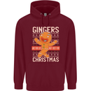 Gingers Are for Life Not Just for Christmas Mens 80% Cotton Hoodie Maroon